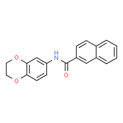 ChemSpider 2D Image | N-(2,3-Dihydro-1,4-benzodioxin-6-yl)-2-naphthamide | C19H15NO3