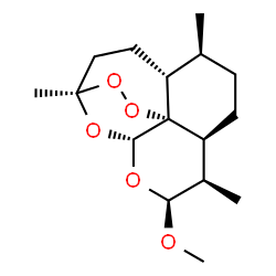ChemSpider 2D Image | (1R,4R,5S,8S,9R,10S,12R,13R)-10-Methoxy-1,5,9-trimethyl-11,14,15,16-tetraoxatetracyclo[10.3.1.0~4,13~.0~8,13~]hexadecane | C16H26O5