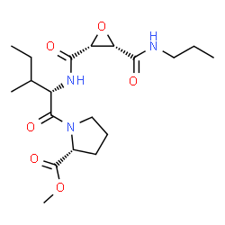 ChemSpider 2D Image | Methyl N-{[(2R,3S)-3-(propylcarbamoyl)-2-oxiranyl]carbonyl}-L-isoleucyl-D-prolinate | C19H31N3O6