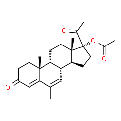 ChemSpider 2D Image | (9beta)-6-Methyl-3,20-dioxopregna-4,6-dien-17-yl acetate | C24H32O4