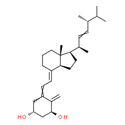 ChemSpider 2D Image | (1S,3R,5Z,7E)-9,10-Secoergosta-5,7,10,22-tetraene-1,3-diol | C28H44O2