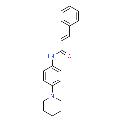 ChemSpider 2D Image | (2E)-3-Phenyl-N-[4-(1-piperidinyl)phenyl]acrylamide | C20H22N2O