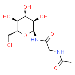 ChemSpider 2D Image | N-(N-Acetylglycyl)-alpha-D-glucopyranosylamine | C10H18N2O7
