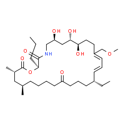 ChemSpider 2D Image | (2S,6S,8S,9R,14E,16R,25R,27S)-16-Ethyl-6,8,9-trihydroxy-12-(methoxymethyl)-25,27-dimethyl-2-propyl-1-oxa-4-azacyclooctacosa-12,14-diene-3,20,28-trione | C35H61NO8