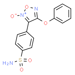 ChemSpider 2D Image | 4-(2-Oxido-4-phenoxy-1,2,5-oxadiazol-3-yl)benzenesulfonamide | C14H11N3O5S