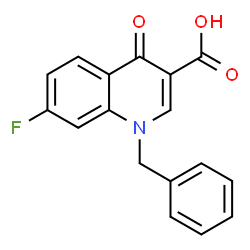 ChemSpider 2D Image | 1-Benzyl-7-fluoro-4-oxo-1,4-dihydro-3-quinolinecarboxylic acid | C17H12FNO3
