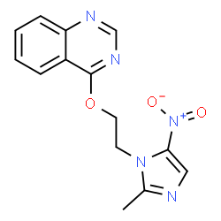 ChemSpider 2D Image | 4-[2-(2-Methyl-5-nitro-1H-imidazol-1-yl)ethoxy]quinazoline | C14H13N5O3