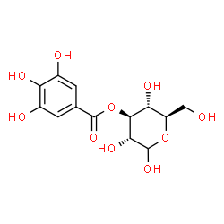 ChemSpider 2D Image | 3-O-(3,4,5-Trihydroxybenzoyl)-D-glucopyranose | C13H16O10