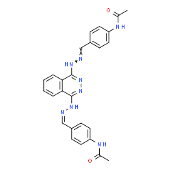 ChemSpider 2D Image | N-{4-[(E)-({4-[(2Z)-2-(4-Acetamidobenzylidene)hydrazino]-1-phthalazinyl}hydrazono)methyl]phenyl}acetamide | C26H24N8O2