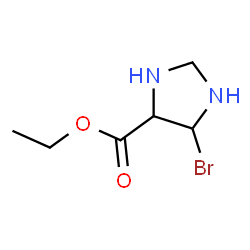 ChemSpider 2D Image | Ethyl 5-bromo-4-imidazolidinecarboxylate | C6H11BrN2O2