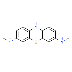 ChemSpider 2D Image | N,N,N',N'-Tetramethyl-10H-phenothiazine-3,7-diaminium | C16H21N3S