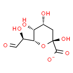 ChemSpider 2D Image | (6S)-3-Deoxy-6-[(1S)-1-hydroxy-2-oxoethyl]-beta-L-erythro-hex-2-ulopyranosonate | C8H11O8