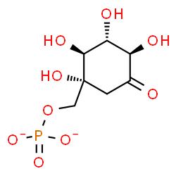 ChemSpider 2D Image | [(1R,2S,3S,4R)-1,2,3,4-Tetrahydroxy-5-oxocyclohexyl]methyl phosphate | C7H11O9P
