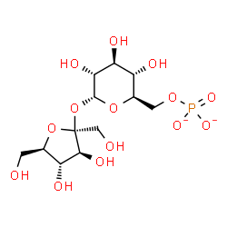 ChemSpider 2D Image | beta-D-Fructofuranosyl 6-O-phosphonato-alpha-D-glucopyranoside | C12H21O14P