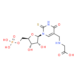 ChemSpider 2D Image | 5-carboxymethylaminomethyl-2-thiouridine 5'-monophosphate | C12H18N3O10PS