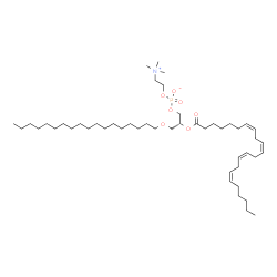 ChemSpider 2D Image | 1-octadecyl-2-[(7Z,10Z,13Z,16Z)-docosatetraenoyl]-sn-glycero-3-phosphocholine | C48H90NO7P