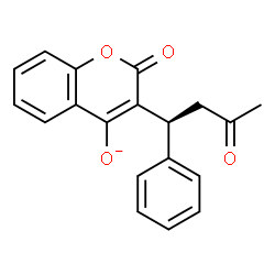 ChemSpider 2D Image | 2-Oxo-3-[(1S)-3-oxo-1-phenylbutyl]-2H-chromen-4-olate | C19H15O4
