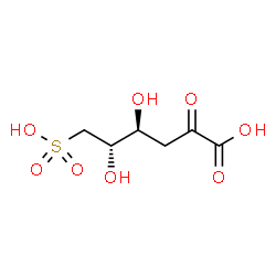 ChemSpider 2D Image | 2-dehydro-3,6-dideoxy-6-sulfo-D-gluconic acid | C6H10O8S