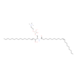 ChemSpider 2D Image | N-(11Z-icosenoyl)-sphingosine-1-phosphocholine | C43H85N2O6P