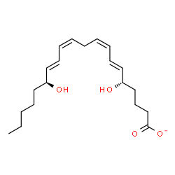 ChemSpider 2D Image | (5S,6E,8Z,11Z,13E,15S)-5,15-Dihydroxy-6,8,11,13-icosatetraenoate | C20H31O4