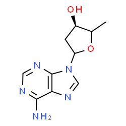 ChemSpider 2D Image | (3R)-5-(6-aminopurin-9-yl)-2-methyl-3-oxolanol | C10H13N5O2