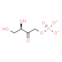 ChemSpider 2D Image | (3R)-3,4-Dihydroxy-2-oxobutyl phosphate | C4H7O7P