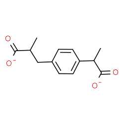 ChemSpider 2D Image | 3-[4-(1-Carboxylatoethyl)phenyl]-2-methylpropanoate | C13H14O4