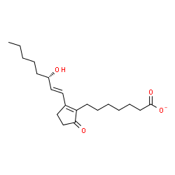 ChemSpider 2D Image | (13E,15S)-15-hydroxy-9-oxoprosta-8(12),13-dien-1-oate | C20H31O4