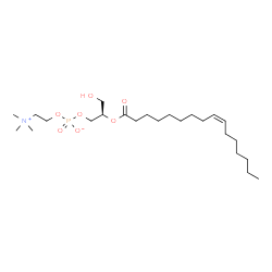 ChemSpider 2D Image | 2-[(9Z)-hexadecenoyl]-sn-glycero-3-phosphocholine | C24H48NO7P