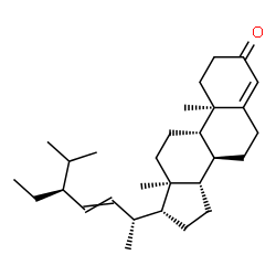ChemSpider 2D Image | Stigmasta-4,22-dien-3-one | C29H46O
