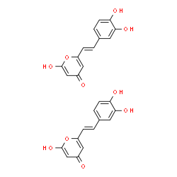 ChemSpider 2D Image | 2-[(E)-2-(3,4-dihydroxyphenyl)vinyl]-6-hydroxy-pyran-4-one | C26H20O10