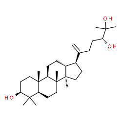 ChemSpider 2D Image | (3beta,24R)-Dammar-20-ene-3,24,25-triol | C30H52O3