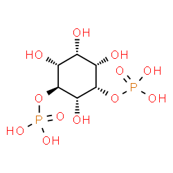 ChemSpider 2D Image | (1S,2R,3S,4R,5S,6S)-2,4,5,6-Tetrahydroxy-1,3-cyclohexanediyl bis[dihydrogen (phosphate)] | C6H14O12P2