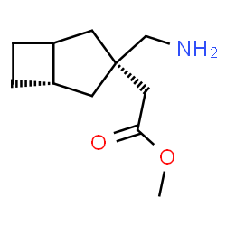 ChemSpider 2D Image | Methyl [(1S,3S)-3-(aminomethyl)bicyclo[3.2.0]hept-3-yl]acetate | C11H19NO2