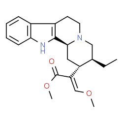 ChemSpider 2D Image | Methyl (15alpha,16E,20beta)-17-methoxycoryn-16-en-16-carboxylate | C22H28N2O3
