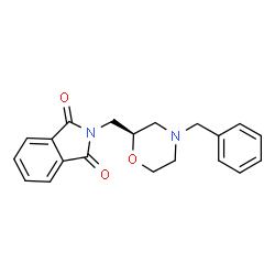 ChemSpider 2D Image | 2-{[(2R)-4-Benzyl-2-morpholinyl]methyl}-1H-isoindole-1,3(2H)-dione | C20H20N2O3