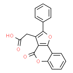 ChemSpider 2D Image | (4-Oxo-2-phenyl-4H-furo[3,2-c]chromen-3-yl)acetic acid | C19H12O5