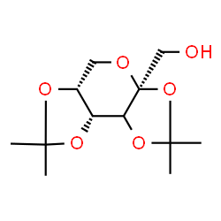 ChemSpider 2D Image | [(3aS,5aR,8aR)-2,2,7,7-Tetramethyltetrahydro-3aH-bis[1,3]dioxolo[4,5-b:4',5'-d]pyran-3a-yl]methanol (non-preferred name) | C12H20O6