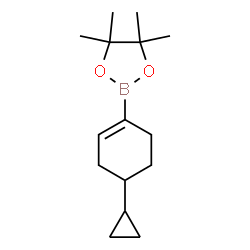 ChemSpider 2D Image | 2-(4-Cyclopropyl-1-cyclohexen-1-yl)-4,4,5,5-tetramethyl-1,3,2-dioxaborolane | C15H25BO2