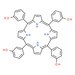 ChemSpider 2D Image | 3,3',3'',3'''-(22,24-Dihydroporphyrin-5,10,15,20-tetrayl)tetraphenol | C44H32N4O4