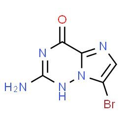ChemSpider 2D Image | 2-Amino-7-bromoimidazo[2,1-f][1,2,4]triazin-4(1H)-one | C5H4BrN5O