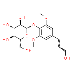 ChemSpider 2D Image | 4-[(1E)-3-Hydroxy-1-propen-1-yl]-2,6-dimethoxyphenyl beta-D-glucopyranoside | C17H24O9