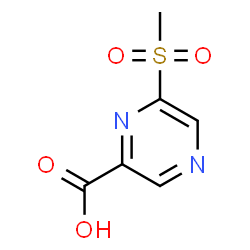 ChemSpider 2D Image | 6-methanesulfonylpyrazine-2-carboxylic acid | C6H6N2O4S