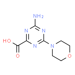 ChemSpider 2D Image | 4-Amino-6-(4-morpholinyl)-1,3,5-triazine-2-carboxylic acid | C8H11N5O3