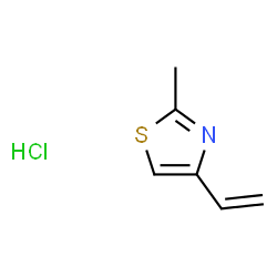 ChemSpider 2D Image | 2-Methyl-4-vinyl-1,3-thiazole hydrochloride (1:1) | C6H8ClNS