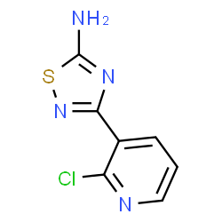 ChemSpider 2D Image | 3-(2-Chloro-3-pyridinyl)-1,2,4-thiadiazol-5-amine | C7H5ClN4S