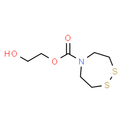 ChemSpider 2D Image | 2-Hydroxyethyl 1,2,5-dithiazepane-5-carboxylate | C7H13NO3S2