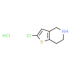 ChemSpider 2D Image | 2-chloro-4H,5H,6H,7H-thieno[3,2-c]pyridine hydrochloride | C7H9Cl2NS