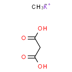 ChemSpider 2D Image | Potassium methanide - malonic acid (1:1:1) | C4H7KO4