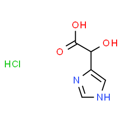 ChemSpider 2D Image | Hydroxy(1H-imidazol-4-yl)acetic acid hydrochloride (1:1) | C5H7ClN2O3